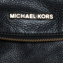 Pre Owned Michael Kors Black Leather Bedford Tassel Shoulder Bag