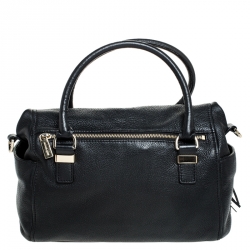 Pre Owned Michael Kors Black Leather Bedford Tassel Shoulder Bag