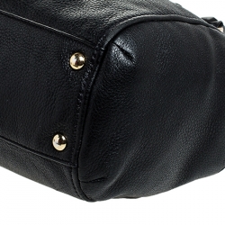 Pre Owned Michael Kors Black Leather Bedford Tassel Shoulder Bag