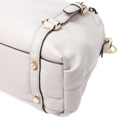 Pre Owned MICHAEL Michael Kors Cream Leather Bedford Satchel