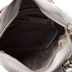 Pre Owned MICHAEL Michael Kors Cream Leather Bedford Satchel