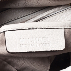 Pre Owned MICHAEL Michael Kors Cream Leather Bedford Satchel