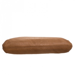 Pre Owned MICHAEL Michael Kors Beige Embossed Leather Berkley Clutch