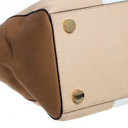 Pre Owned MICHAEL Michael Kors Multicolor Leather Double Zip Jet Set Tote