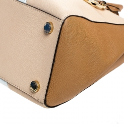 Pre Owned MICHAEL Michael Kors Multicolor Leather Double Zip Jet Set Tote