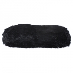 مملوكة مسبقًا Michael Kors Black Python Embossed Leather and Faux Fur Fulton Shoulder Bag