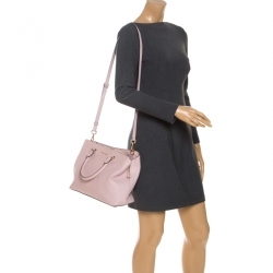 Pre Owned Michael Kors Pink Saffiano Leather Medium Satchel