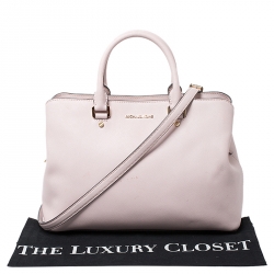 Pre Owned Michael Kors Pink Saffiano Leather Medium Satchel
