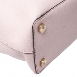Pre Owned Michael Kors Pink Saffiano Leather Medium Satchel