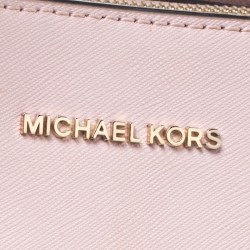 Pre Owned Michael Kors Pink Saffiano Leather Medium Satchel