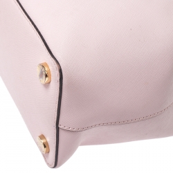 Pre Owned Michael Kors Pink Saffiano Leather Medium Satchel