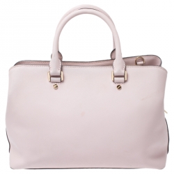 Pre Owned Michael Kors Pink Saffiano Leather Medium Satchel