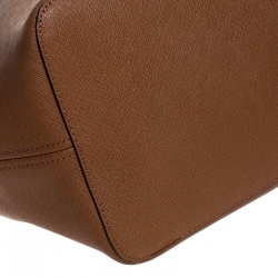 Pre Owned Michael Kors Brown Leather Jet Set Travel Tote