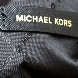 Pre Owned حقيبة كتف مايكل كورس سلسلة ترافيل جيت سيت جلد سوداء