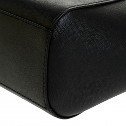 Pre Owned حقيبة كتف مايكل كورس سلسلة ترافيل جيت سيت جلد سوداء