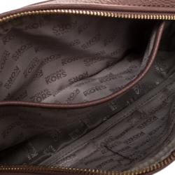 Pre Owned Michael Kors Old Rose Leather Jet Set Crossbody Bag