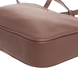 Pre Owned Michael Kors Old Rose Leather Jet Set Crossbody Bag