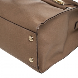 Pre Owned MICHAEL Michael Kors Brown Leather Large Hamilton North South Tote