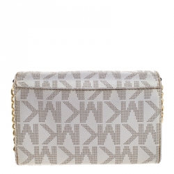 مملوكة مسبقًا حقيبة كروس مايكل كورس فولتون كانفاس أب يض بالشعار