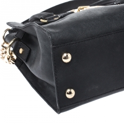 Pre Owned حقيبة يد مايكل مايكل كورس هاميلتون ايست/ ويست جلد سوداء