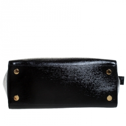 Pre Owned MICHAEL Michael Kors Black Patent Leather Selma Tote