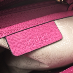Pre Owned MICHAEL Michael Kors Fuchsia Leather Large Selma Tote
