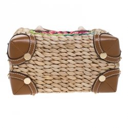 Pre Owned حقيبة مايكل كورس قش بني/بيج