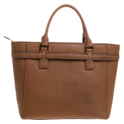 Pre Owned MICHAEL Michael Kors Brown Leather Medium Hamilton Tote