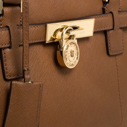 Pre Owned MICHAEL Michael Kors Brown Leather Medium Hamilton Tote