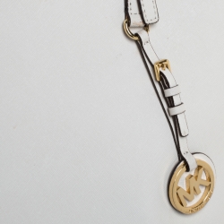 Pre Owned حقيبة يد مايكل كورس ترافل جت ست جلد كريمية