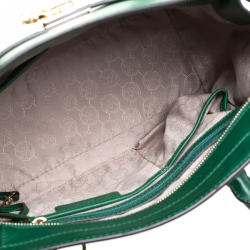 Pre Owned MICHAEL Michael Kors Green Leather Hamilton Tote