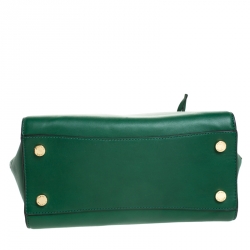 Pre Owned MICHAEL Michael Kors Green Leather Hamilton Tote