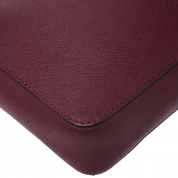 مملوكة مسبقًا حقيبة كروس مايكل كورس جيت سيت جلد عنابي