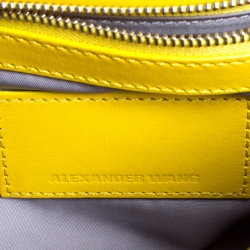 Alexander Wang Yellow Pebbled Leather Prisma Envelope Clutch