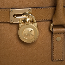 Pre Owned حقيبة يد مايكل مايكل كورس Hamiltion North South كبيرة جلد بنية