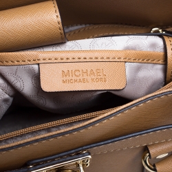 Pre Owned حقيبة يد مايكل مايكل كورس Hamiltion North South كبيرة جلد بنية