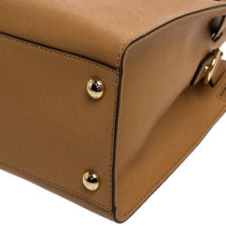 Pre Owned حقيبة يد مايكل مايكل كورس Hamiltion North South كبيرة جلد بنية