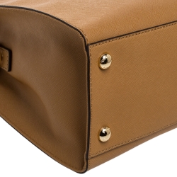 Pre Owned حقيبة يد مايكل مايكل كورس Hamiltion North South كبيرة جلد بنية