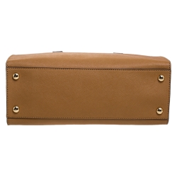 Pre Owned حقيبة يد مايكل مايكل كورس Hamiltion North South كبيرة جلد بنية