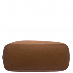 Pre Owned حقيبة مايكل كورس جيت سيت ترافل جلد بنية متوسطة