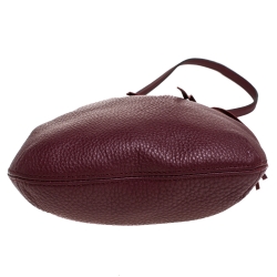 Pre Owned حقيبة كروس مايكل كورس شراشيب جلد عنابية