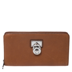 Michael kors hamilton cheap wallet brown