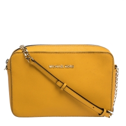 Leather crossbody bag Michael Kors Yellow in Leather - 27657729