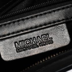 Michael Michael Kors White/Black Leather Medium Selma Satchel