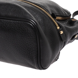 Pre Owned Michael Kors Black Leather Small Rhea Backpack