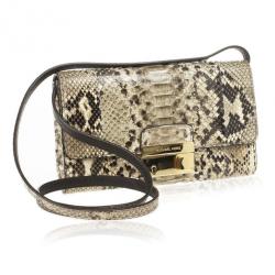 Pre Owned Michael Kors Gia Python Clutch Bag