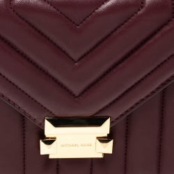مملوكة مسبقًا Michael Kors Burgundy Leather Small Whitney Shoulder Bag