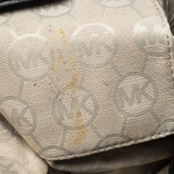 Pre Owned MICHAEL Michael Kors Black Croc Embossed Leather Hamilton Tote