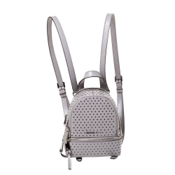 Michael Kors Grey Perforated Leather Mini Rhea Backpack Michael Kors | TLC