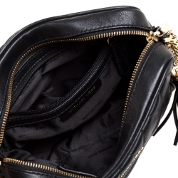 Pre Owned Michael Kors Black Quilted Leather Ginny Camera Crossbody Bag